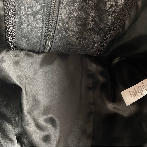 Bradley Bayou Black Silver Metallic Leather Moto Jacket with Rhinestones XS - Picture 8 of 13